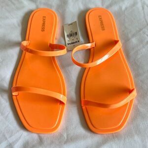 Express Jelly Slide Double Band Sandals Size 9.5 NWT!